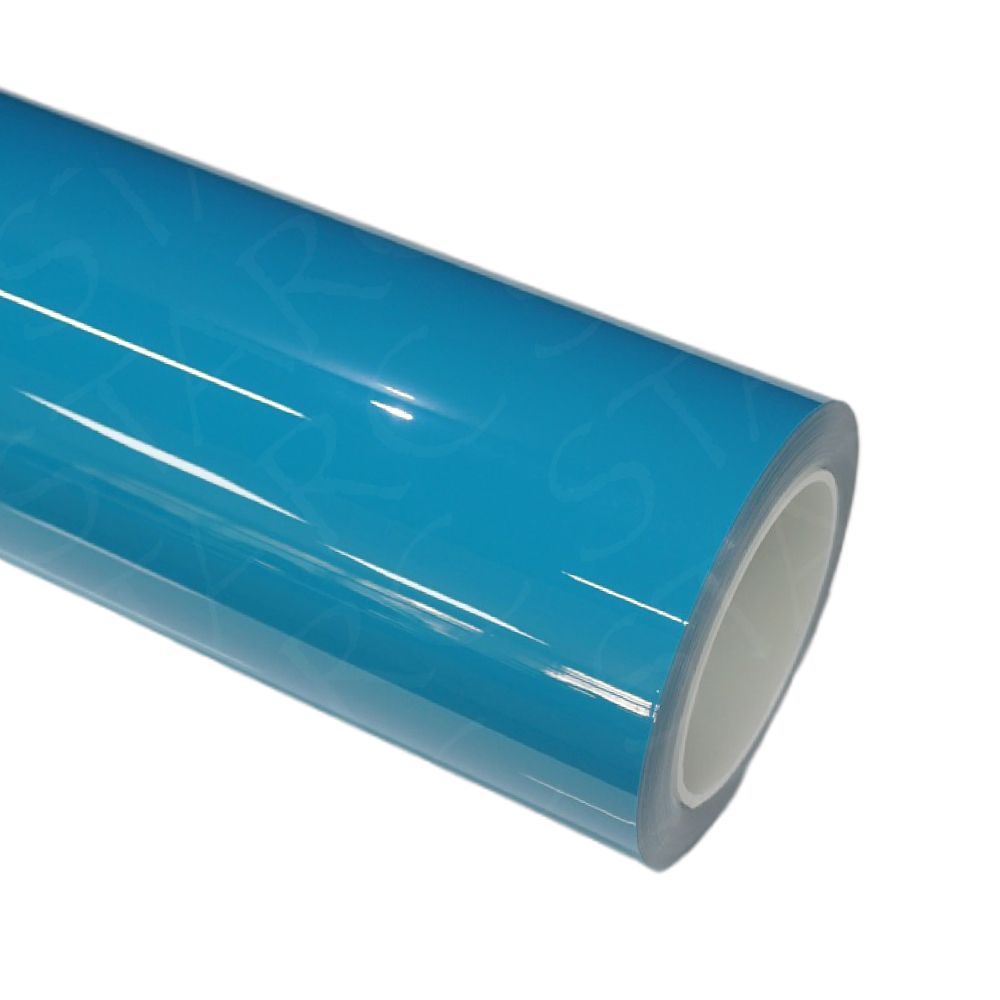 bright blue vinyl wrap
