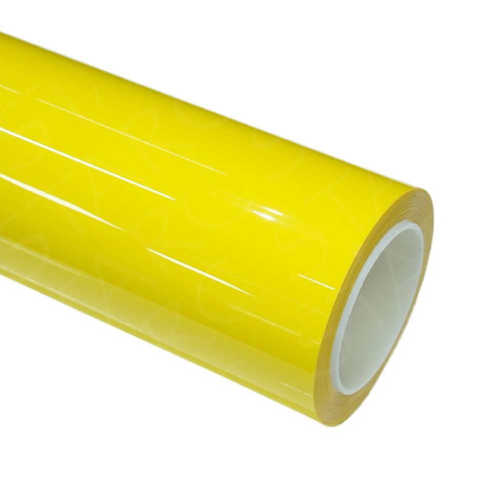 bright yellow vinyl wrap