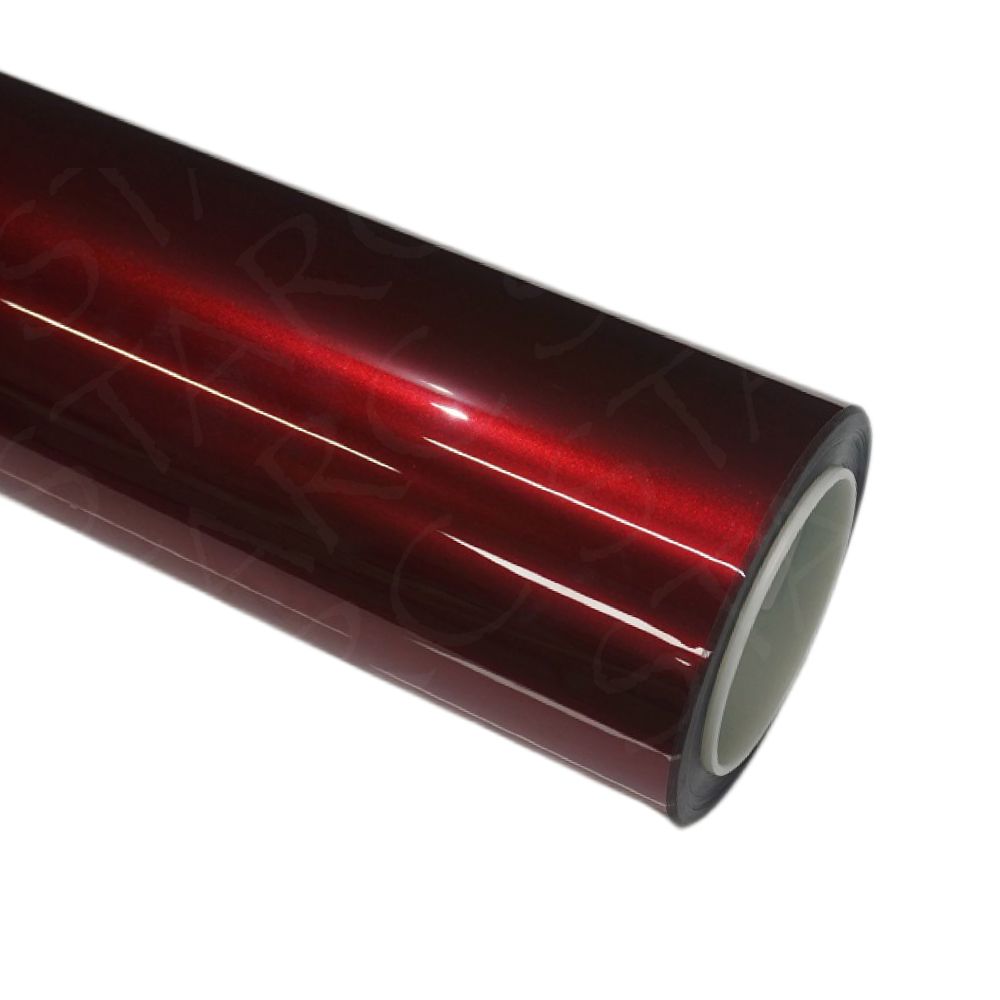 crimson red vinyl car wrap