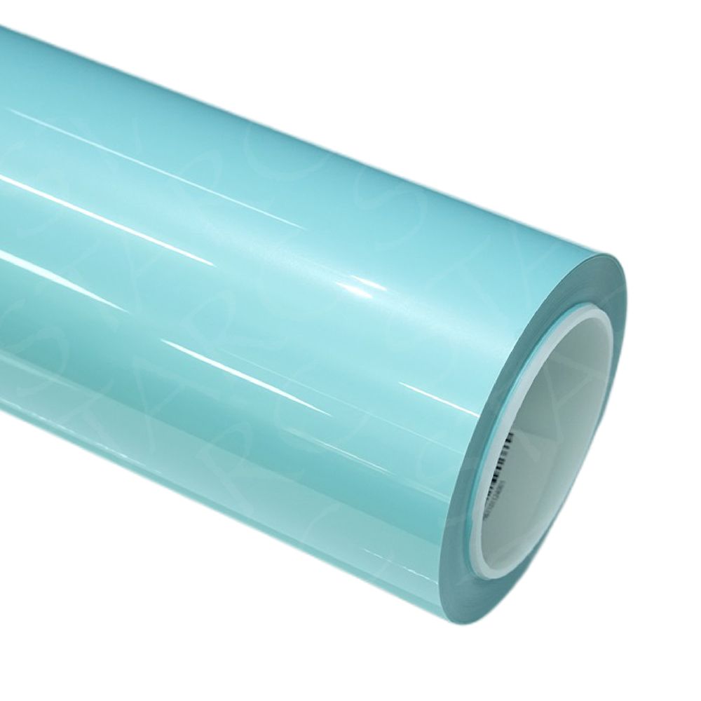 gloss light blue car wrap