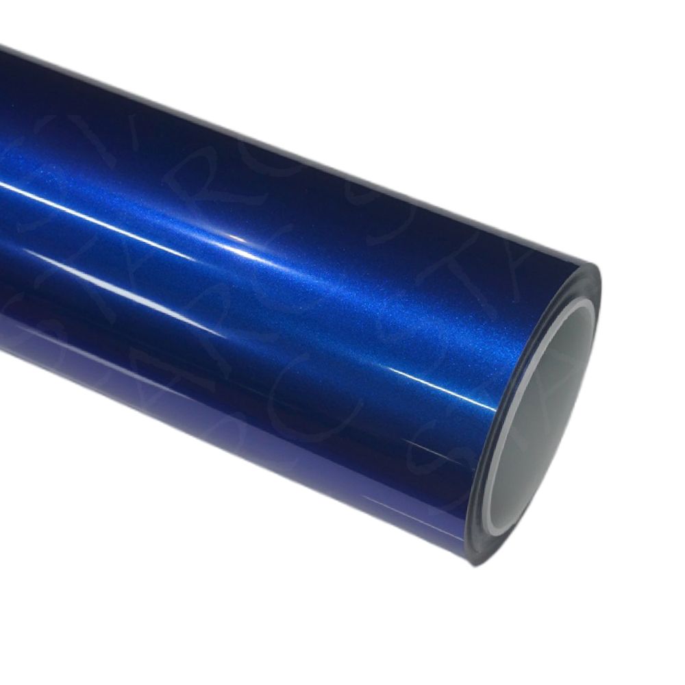 metallic blue vinyl wrap