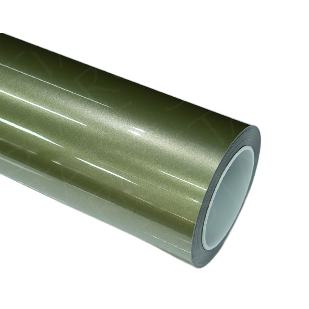 olive green car wrap
