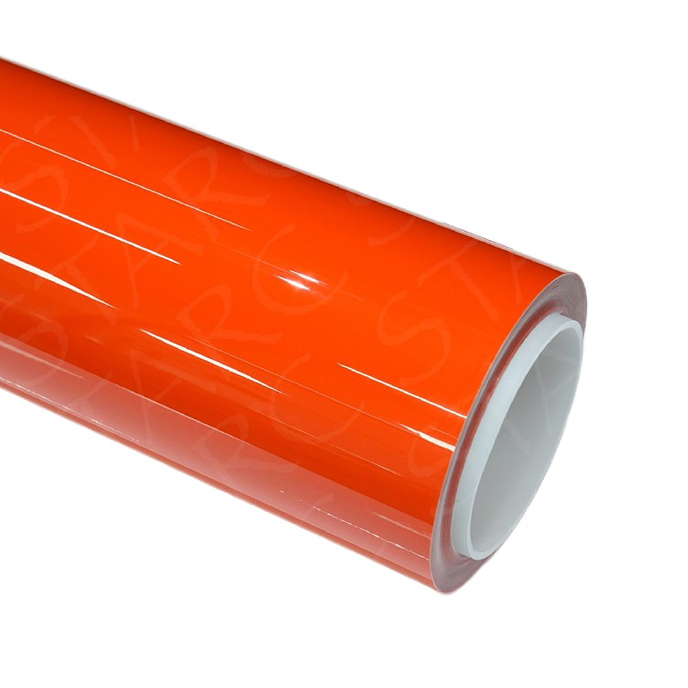 red orange vinyl wrap