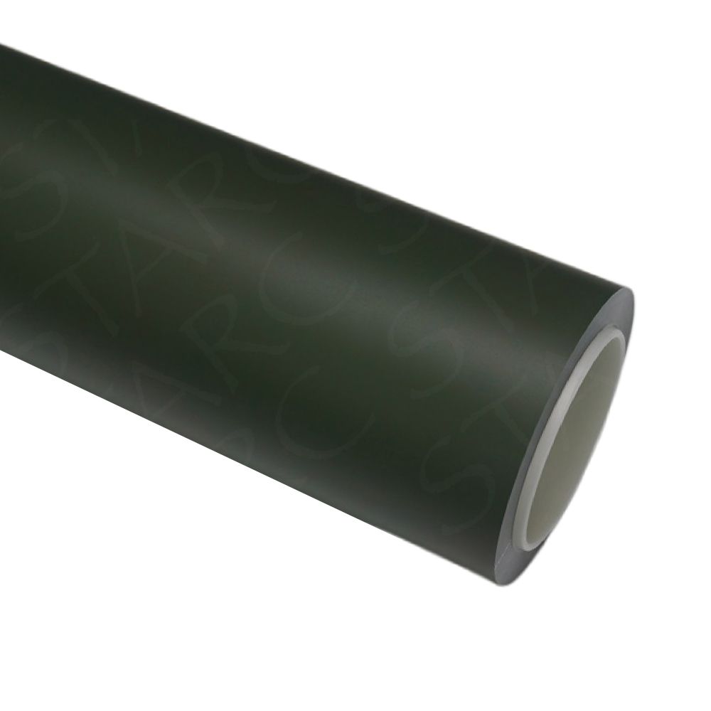 satin army green car ppf