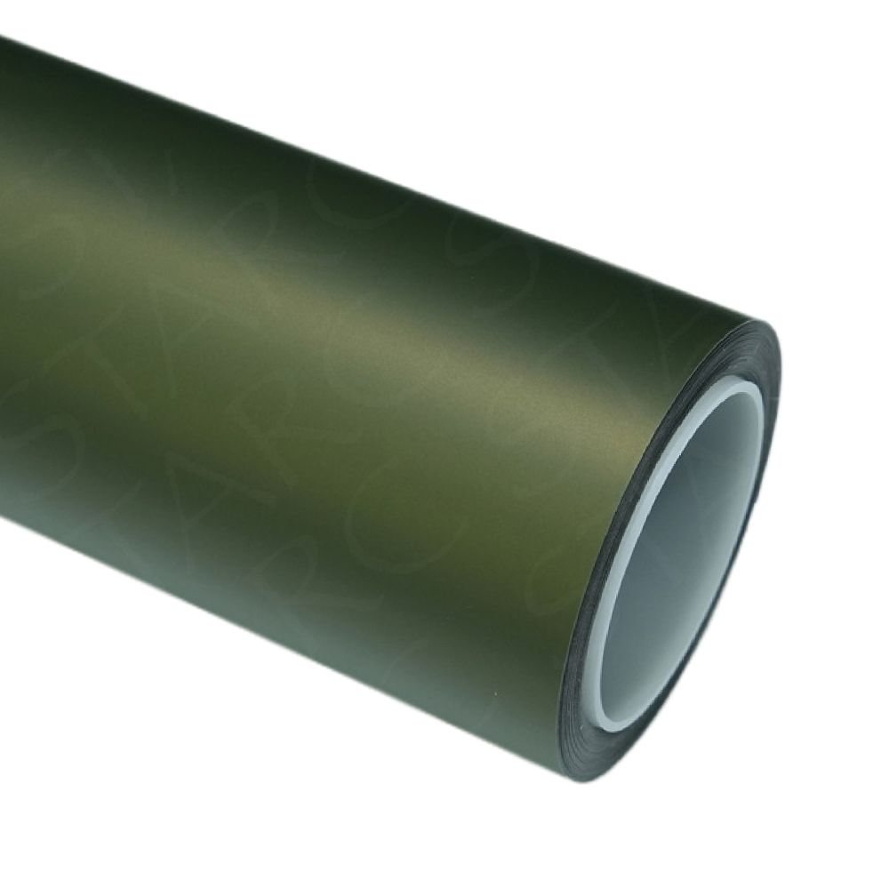 satin dark green vinyl wrap