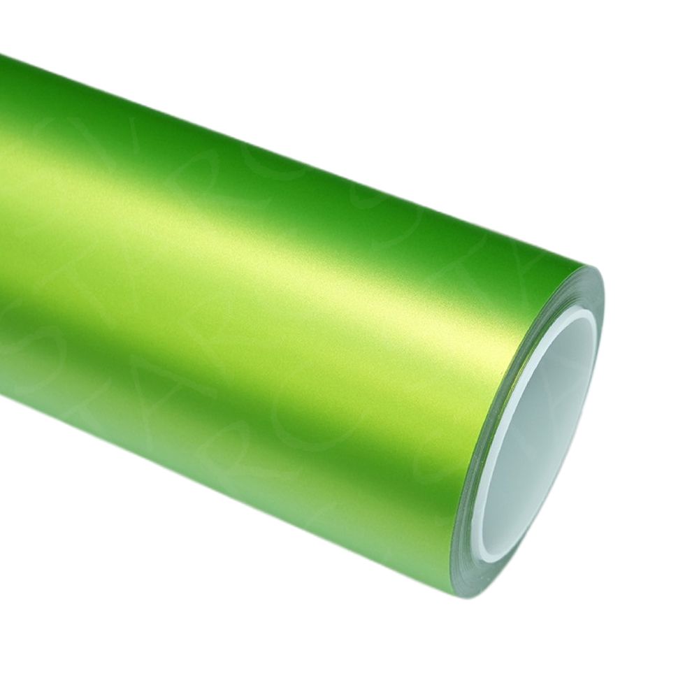 satin green car wrap