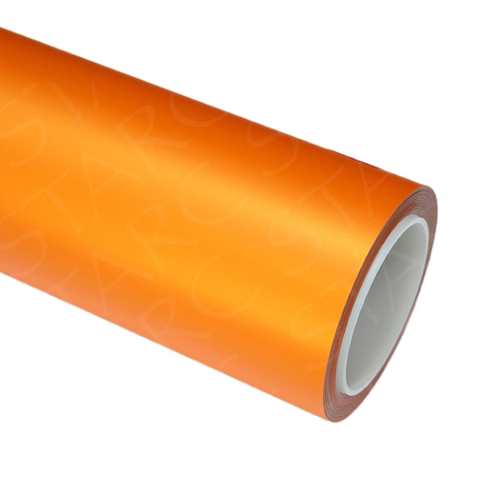 satin orange vinyl wrap