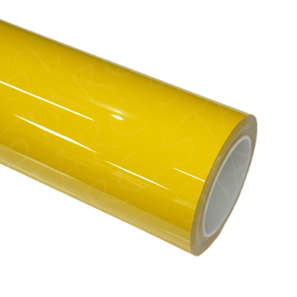 signal yellow vinyl wrap